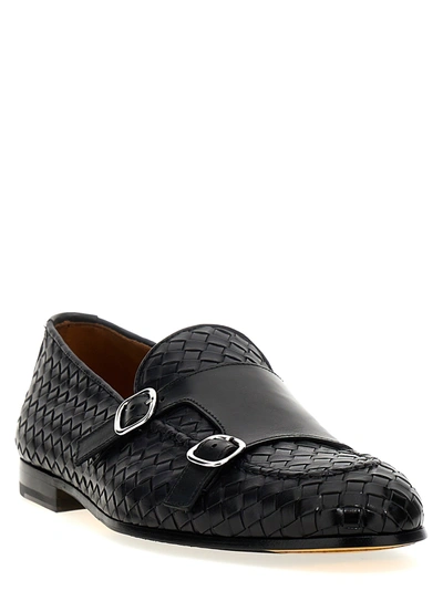 Shop Doucal's Braided Loafers Blue