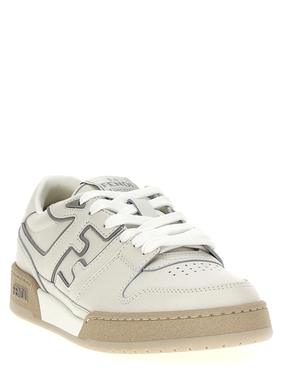 Shop Fendi Match Sneakers White
