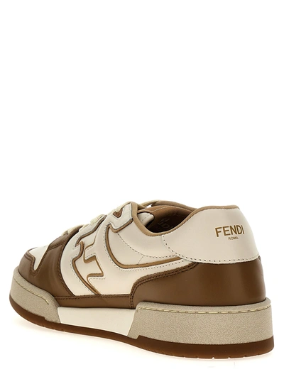 Shop Fendi Match Sneakers Brown