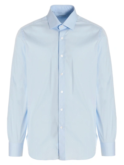 Shop Barba Poplin Shirt Shirt, Blouse Light Blue