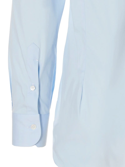 Shop Barba Poplin Shirt Shirt, Blouse Light Blue