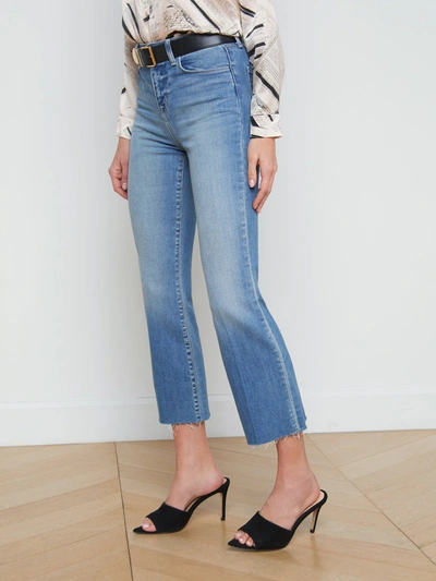 Shop L Agence Kendra Cropped Flare Jean In Alameda