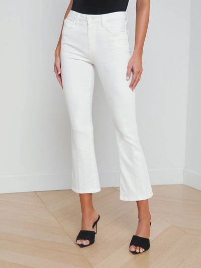 L'agence Marjorie Mid-rise Slim Straight Jeans In Blanc
