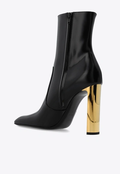 Shop Saint Laurent Auteuil 110 Ankle Boots In Leather In Black