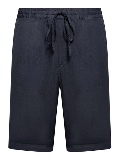 Shop 120% Lino Bermuda Shorts In Blue