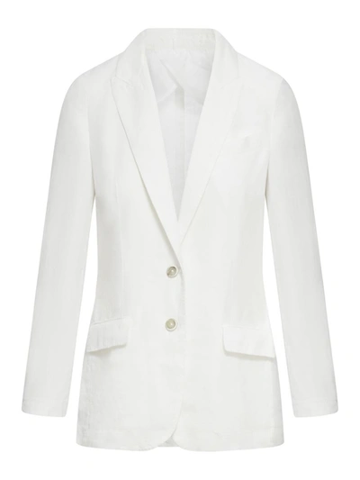 Shop 120% Lino Jacket In White
