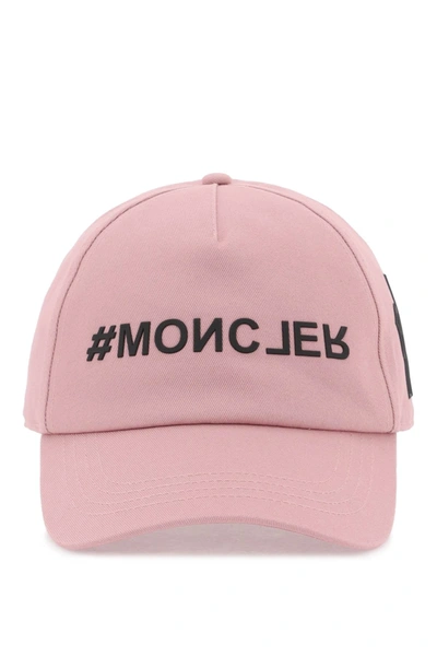 Shop Moncler Grenoble Baseball Cap Made Of Gab Men In Pink