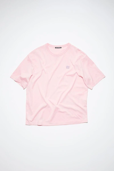 Shop Acne Studios T-shirts Short Sleeve T-shirt Clothing In Pink & Purple