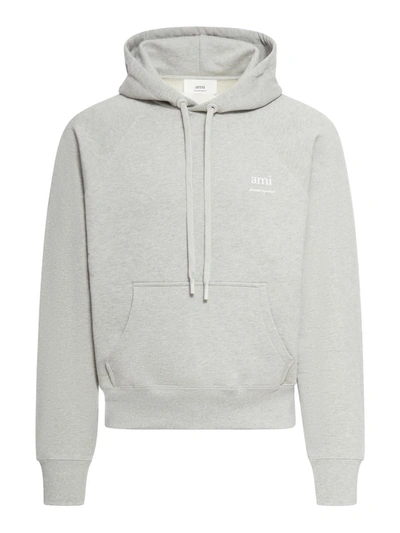 Shop Ami Alexandre Mattiussi Ami Paris Hoodies Sweatshirt In Grey