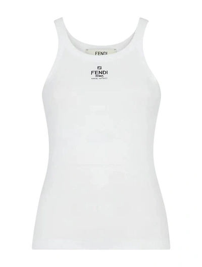 Shop Fendi Vest & Tank Tops In White