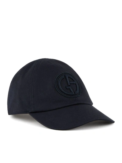 Shop Giorgio Armani Hat In Blue
