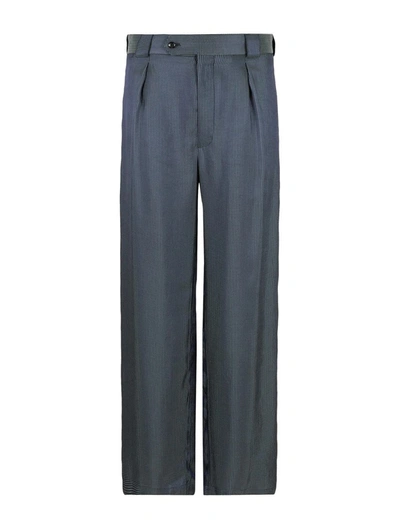 Shop Giorgio Armani Regular & Straight Leg Pants In Blue