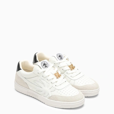 Shop Palm Angels Palm Beach Trainer In White Leather Men