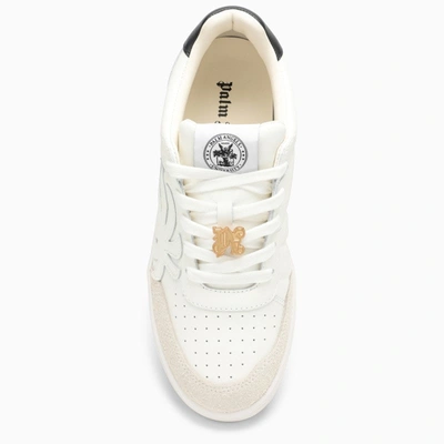 Shop Palm Angels Palm Beach Trainer In White Leather Men