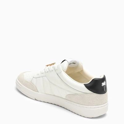 Shop Palm Angels Palm Beach Trainer In White Leather Men