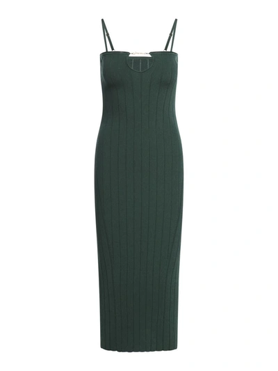 Shop Jacquemus Day Evening Dress In Green
