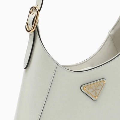 Shop Prada Cleo White Leather Shoulder Bag Women