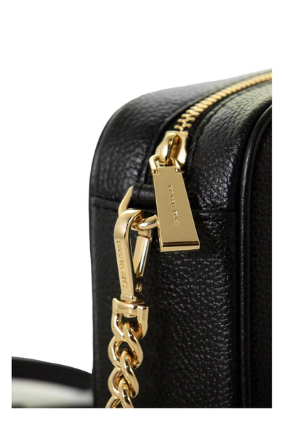 Shop Michael Kors Ginny - Leather Crossbody Bag In Black