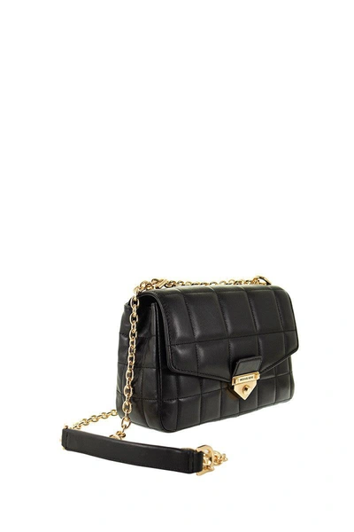 Shop Michael Kors Soho - Quilted Leather Shoulder Bag In Black