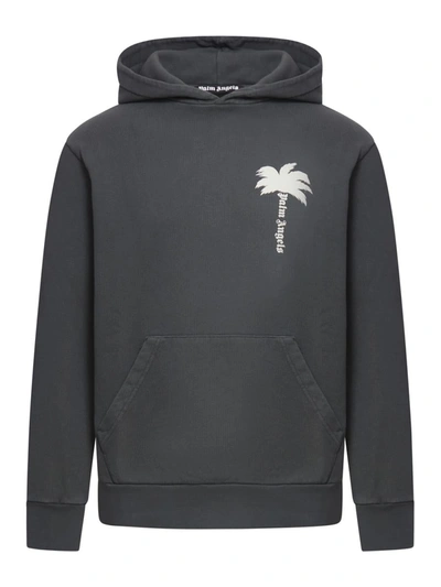Shop Palm Angels Hoodies Sweatshirt In Grey