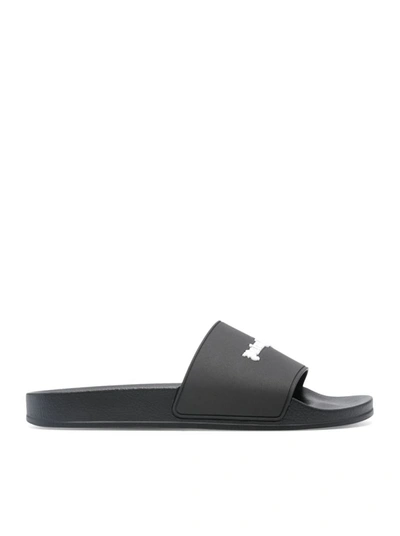 Shop Palm Angels Slippers Shoes In Black