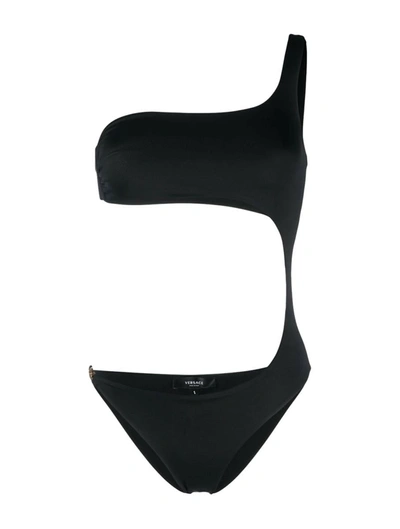 Shop Versace One-pieces Swimwear In Black