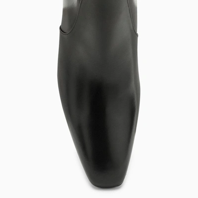 Shop Saint Laurent Black Leather Ankle Boot Women