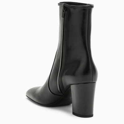 Shop Saint Laurent Black Leather Ankle Boot Women