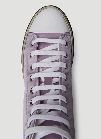 Shop Saint Laurent Women Malibu Satin Sneakers In Lilac In Purple
