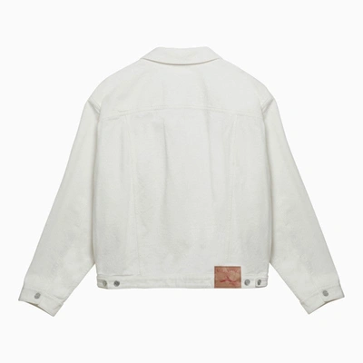 Shop Valentino White Cotton Shirt Jacket Men