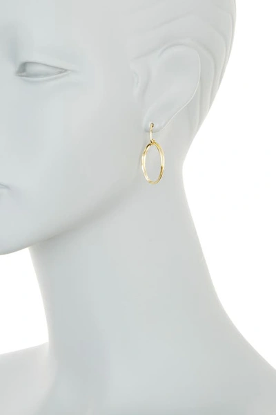 Shop Argento Vivo Sterling Silver Two-tone Frontal Hoop Earrings In Gold