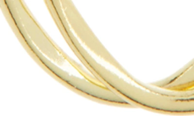 Shop Argento Vivo Sterling Silver Two-tone Frontal Hoop Earrings In Gold