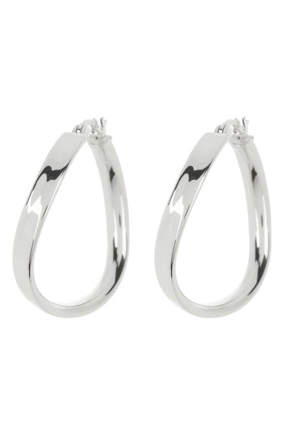 Shop Argento Vivo Sterling Silver Twist Hoop Earrings
