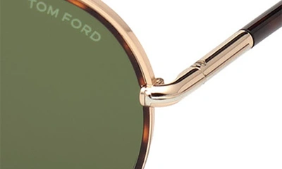 Shop Tom Ford 62mm Pilot Sunglasses In Dark Havana / Green