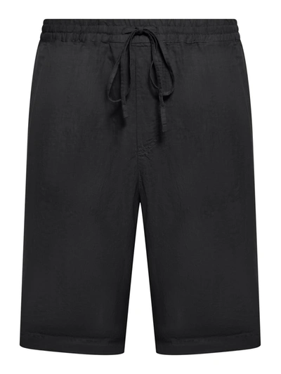 Shop 120% Lino Bermuda Shorts In Black
