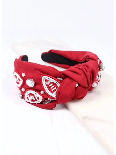 Shop Caroline Hill Free Catch Football Headband In Red