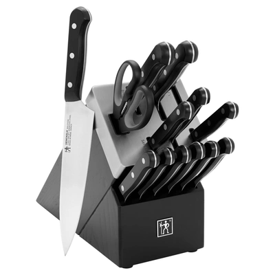 Shop Henckels Solution 14-pc Self-sharpening Knife Block Set - Black