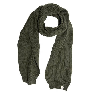 Shop Nirvanna Designs Laurent Rib Scarf In Olive In Green