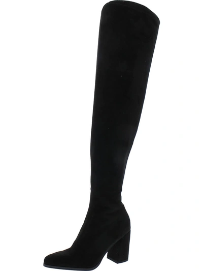 Shop Dolce Vita Womens Faux Suede Lifestyle Knee-high Boots In Black