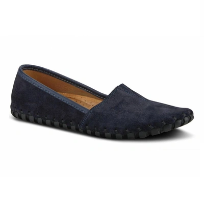 Shop Spring Step Shoes Kathaleta Shoes In Navy Suede In Blue