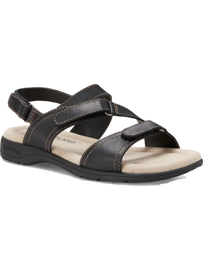 Shop Eastland Dixie Womens Leather Velcro Flat Sandals In Black