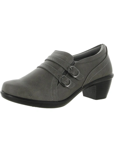 EASY STREET STROLL WOMENS FAUX LEATHER SNAKE PRINT LOAFERS 