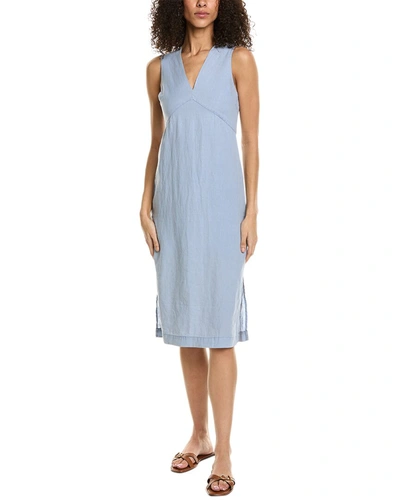 Shop Michael Stars Hilary Sleeveless Linen Shift Dress In Blue