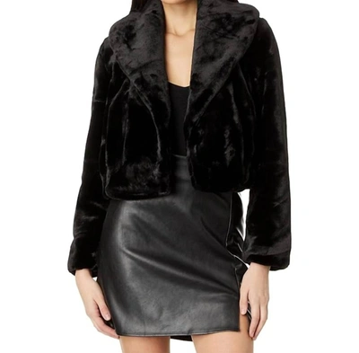 Shop Blanknyc Be My Guest Faux Fur Jacket In Black