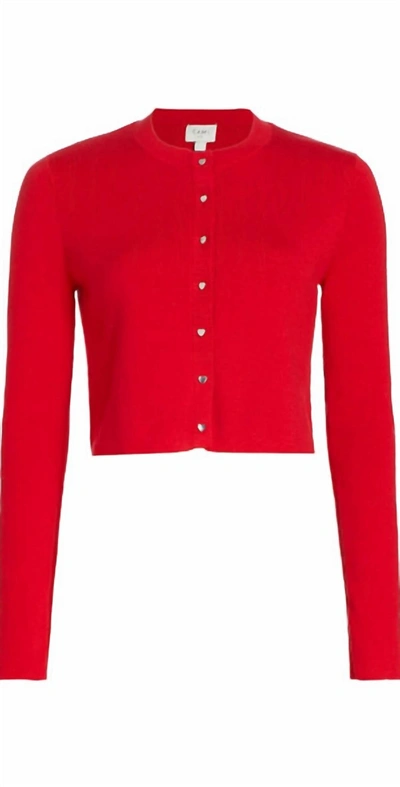 Shop Cami Nyc Kimra Cotton Cardigan In Red