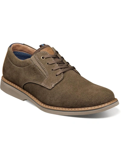 Shop Nunn Bush Otto Mens Leather Lace-up Oxfords In Brown