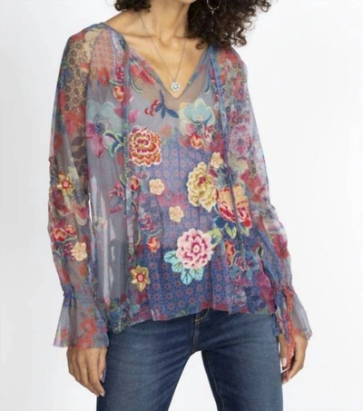 Shop Johnny Was Calliope Mesh Blouse In Multi