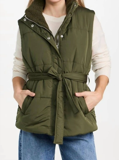 Shop Blanknyc Chill Out Tie Vest In Olive In Green