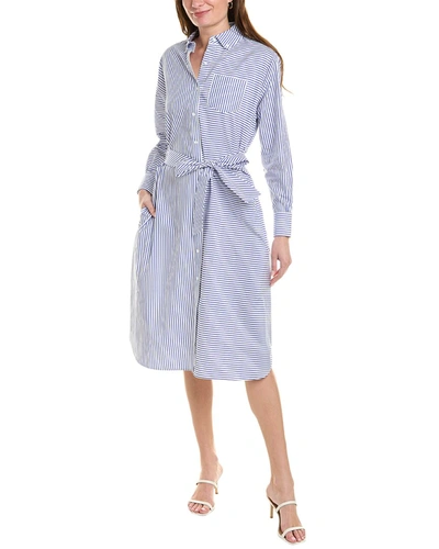 Shop Brooks Brothers Striped Shirtdress In Blue