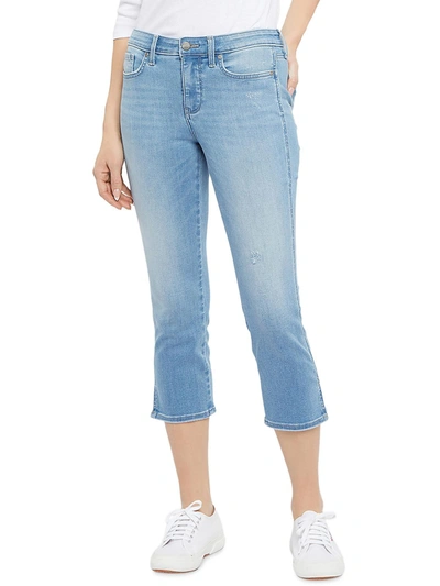 Nydj Womens Straight Mid-rise Ankle Jeans In Multi